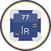 Iridium Flat Circle Uni Icon vector