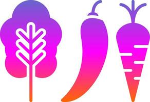 Vegetables Glyph Gradient Icon vector