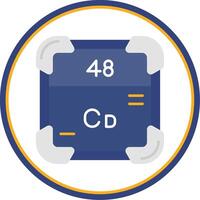 Cadmium Flat Circle Uni Icon vector