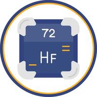 Hafnium Flat Circle Uni Icon vector