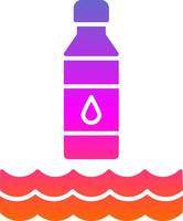 Water Glyph Gradient Icon vector