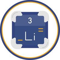 Lithium Flat Circle Uni Icon vector