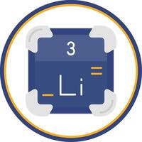 Lithium Flat Circle Uni Icon vector