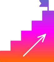 Steps Glyph Gradient Icon vector