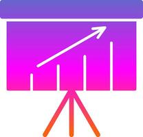 Presentation Glyph Gradient Icon vector