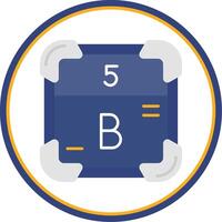 Boron Flat Circle Uni Icon vector