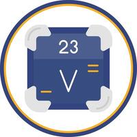 Vanadium Flat Circle Uni Icon vector