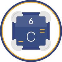 Carbon Flat Circle Uni Icon vector