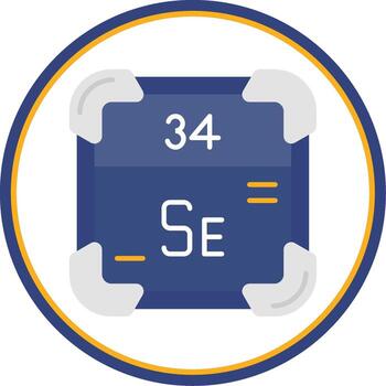 Selenium Flat Circle Uni Icon vector