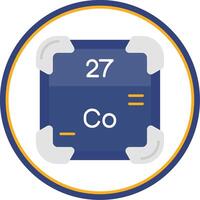 Cobalt Flat Circle Uni Icon vector