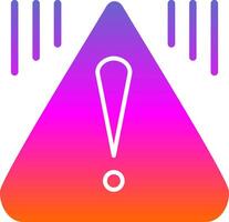Warning Glyph Gradient Icon vector
