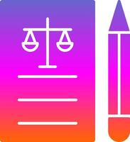 Legal Glyph Gradient Icon vector