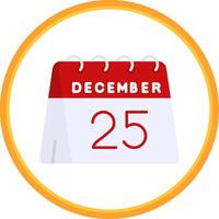 25th of December Flat Circle Uni Icon vector