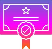 Qualify Glyph Gradient Icon vector