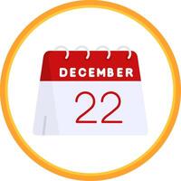 22nd of December Flat Circle Uni Icon vector