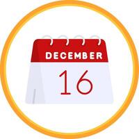 16th of December Flat Circle Uni Icon vector