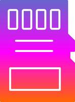 Sd Card Glyph Gradient Icon vector