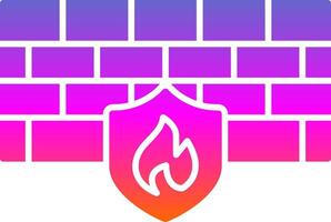 Firewall Glyph Gradient Icon vector