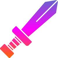 Sword Glyph Gradient Icon vector
