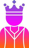 Prince Glyph Gradient Icon vector