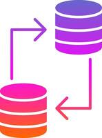 Data Transfer Glyph Gradient Icon vector