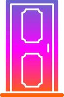 Door Glyph Gradient Icon vector