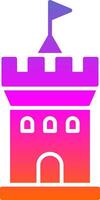 Castle Glyph Gradient Icon vector