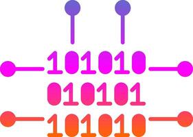 Binary Code Glyph Gradient Icon vector