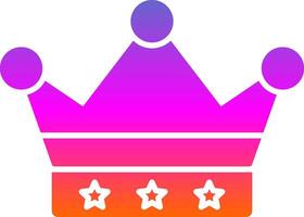 Crown Glyph Gradient Icon vector