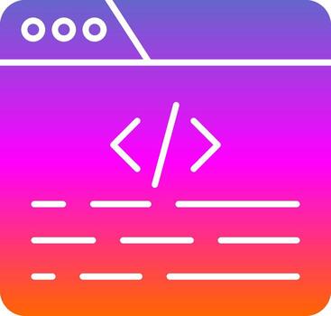 Coding Glyph Gradient Icon vector