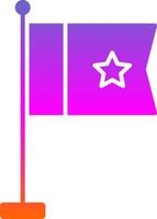 Flag Glyph Gradient Icon vector