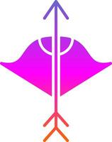 Crossbow Glyph Gradient Icon vector