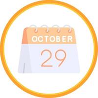 29th of October Flat Circle Uni Icon vector