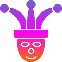 Jester Glyph Gradient Icon vector