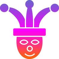 Jester Glyph Gradient Icon vector