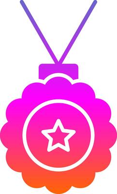Medallion Glyph Gradient Icon