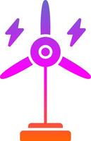 Eolic Turbine Glyph Gradient Icon vector