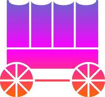 Carriage Glyph Gradient Icon vector
