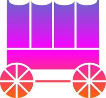 Carriage Glyph Gradient Icon vector