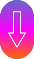 Scroll Down Glyph Gradient Icon vector