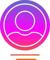 Profile Glyph Gradient Icon vector