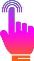 Tap Glyph Gradient Icon vector