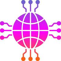 Network Glyph Gradient Icon vector