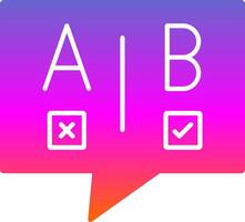 Ab Testing Glyph Gradient Icon vector
