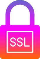SSL Glyph Gradient Icon vector