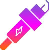 Spark Plug Glyph Gradient Icon vector