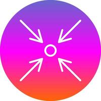 Minimize Glyph Gradient Icon vector