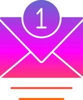 Message Glyph Gradient Icon vector