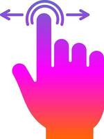 Swipe Glyph Gradient Icon vector