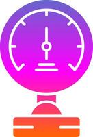 Pressure Meter Glyph Gradient Icon vector